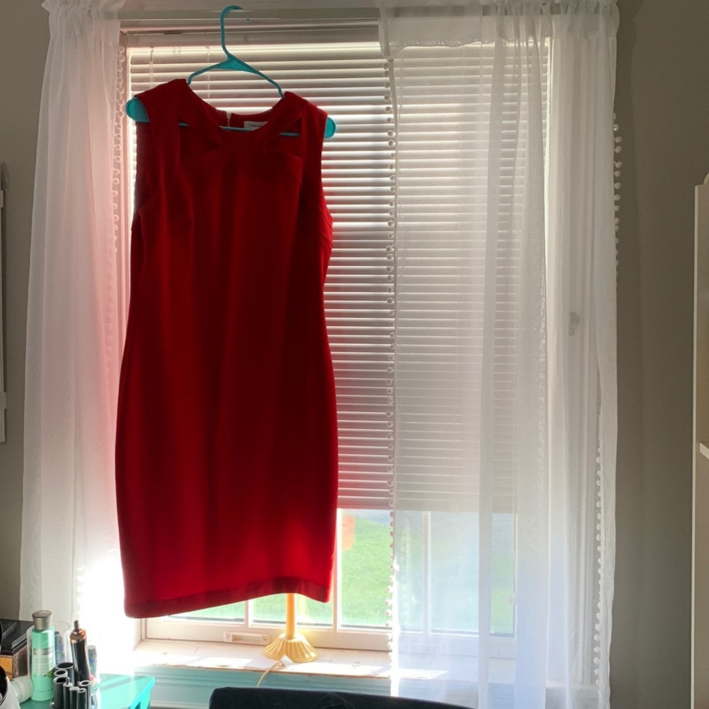 Red Calvin Klein Dress